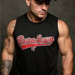 Men's XL born scum tank